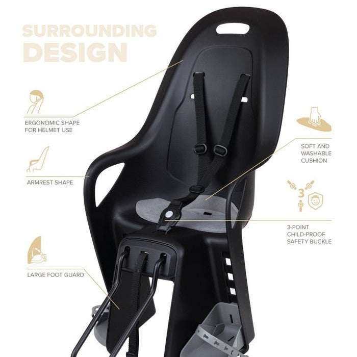 POLISPORT KOARI 29" child seat - black/grey - POLISPORT - Evelostore