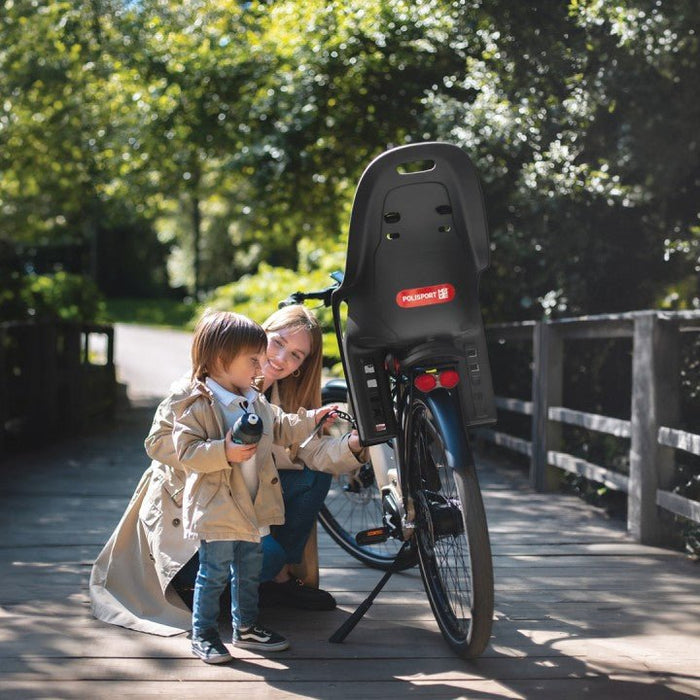 POLISPORT KOARI CFS Child bike seat for Cargo Rack - black/grey - POLISPORT - Evelostore