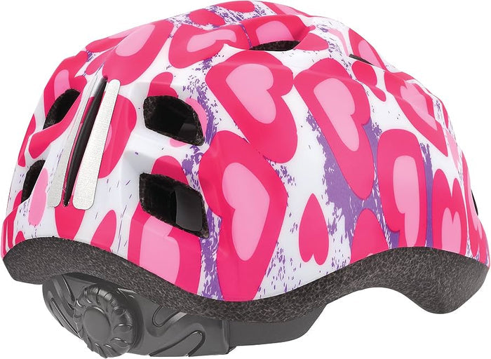 POLISPORT Premium Glitter Hearts Kid's helmet - pink/white