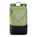 A light green and black backpack with a shield-shaped Boosberou crest patch on the front, set against a plain light gray background.