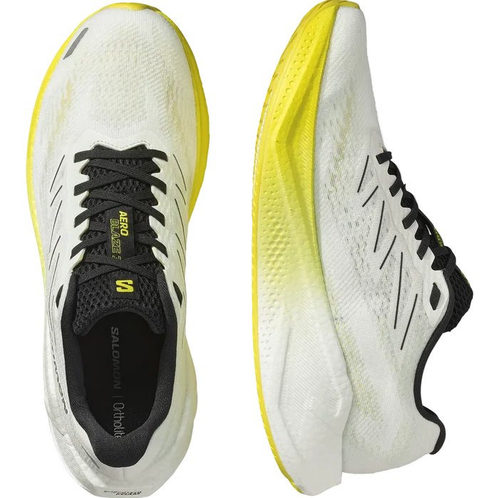 SALOMON AERO BLAZE 3 Running shoes - white/black/yellow
