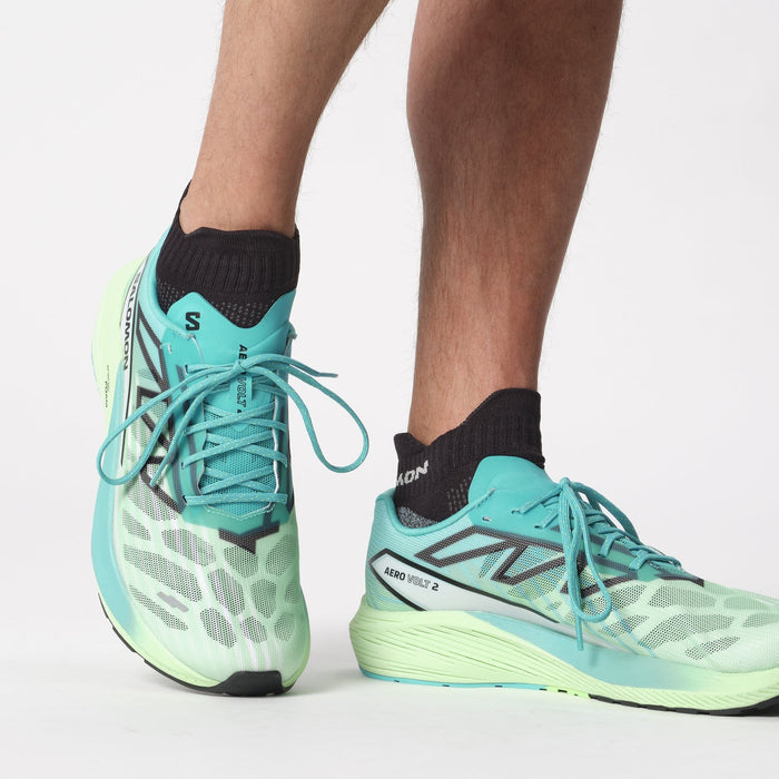 SALOMON AERO VOLT 2 trail running shoes - green/blue/white