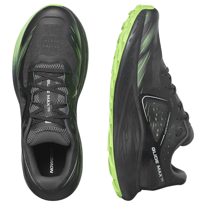 SALOMON GLIDE MAX TR trail running shoes - black/green