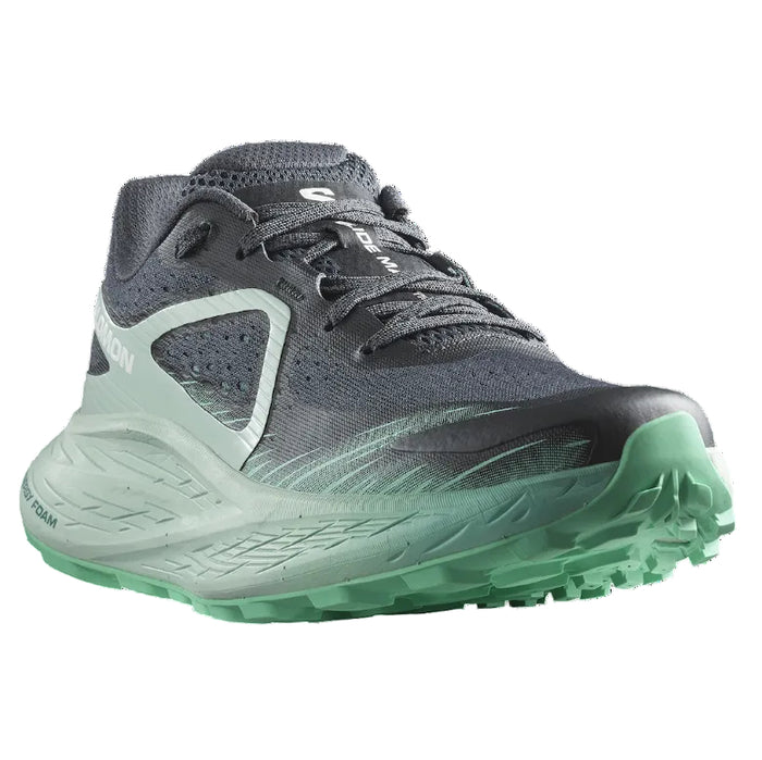 SALOMON GLIDE MAX TR W trail running shoes - grey/light green