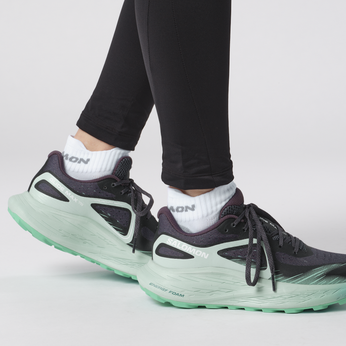 SALOMON GLIDE MAX TR W trail running shoes - grey/light green