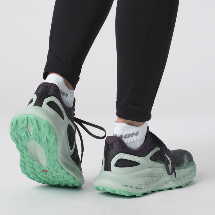 SALOMON GLIDE MAX TR W trail running shoes - grey/light green