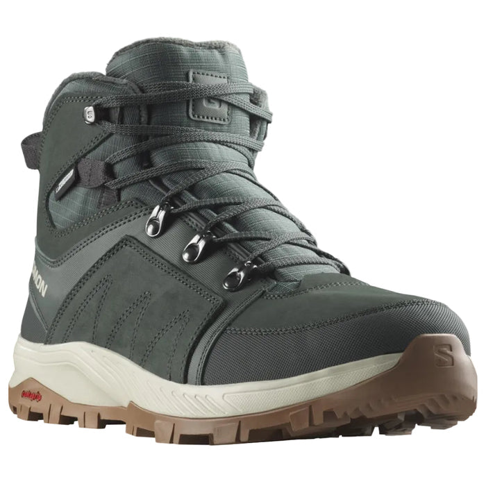 SALOMON OUTCHILL TS CSWP winter shoes - dark green/white - SALOMON - Evelostore