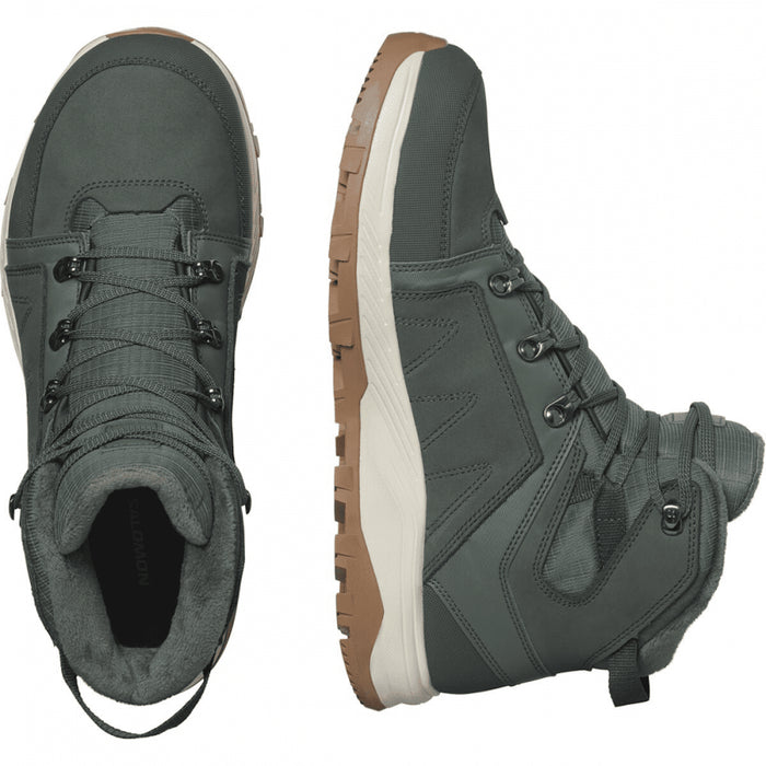 SALOMON OUTCHILL TS CSWP winter shoes - dark green/white - SALOMON - Evelostore