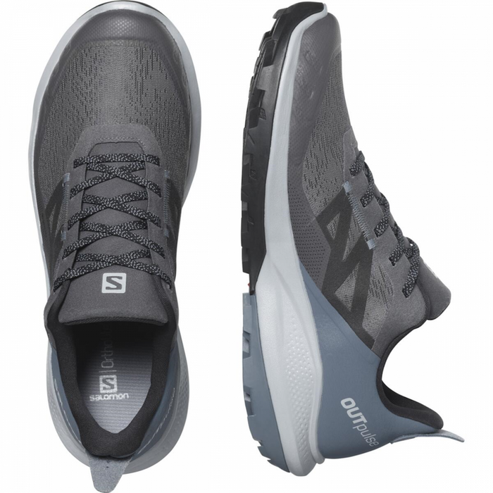 SALOMON OUTPULSE GTX trail running shoes - grey/blue