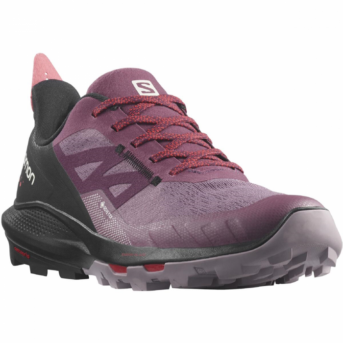 SALOMON OUTPULSE GTX W trail running shoes - violet/black/red