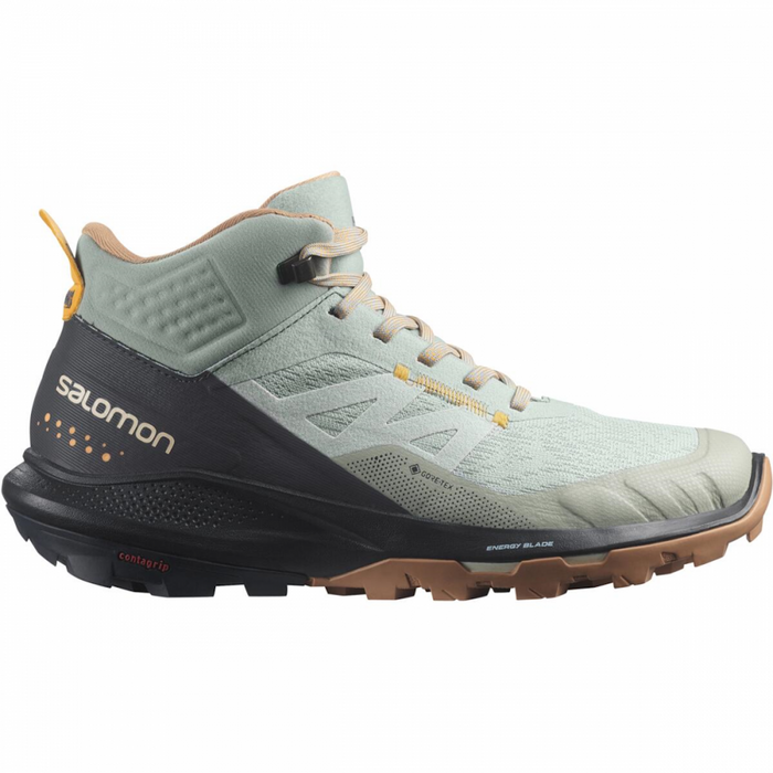 SALOMON OUTPULSE MID GTX W trail running shoes - light blue/grey/black