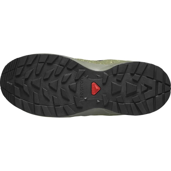 SALOMON OUTWAY CSWP J hiking shoes - black/dark green