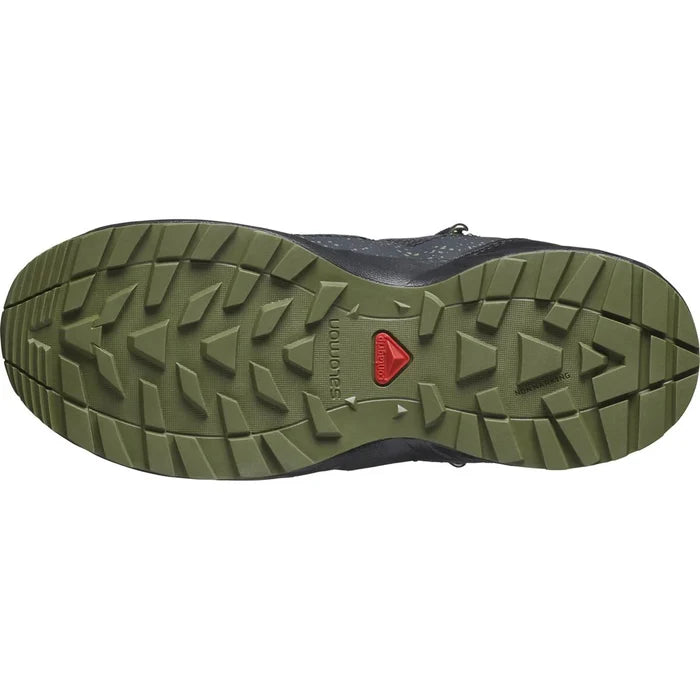 SALOMON OUTWAY MID CSWP J hiking shoes - black/grey/green