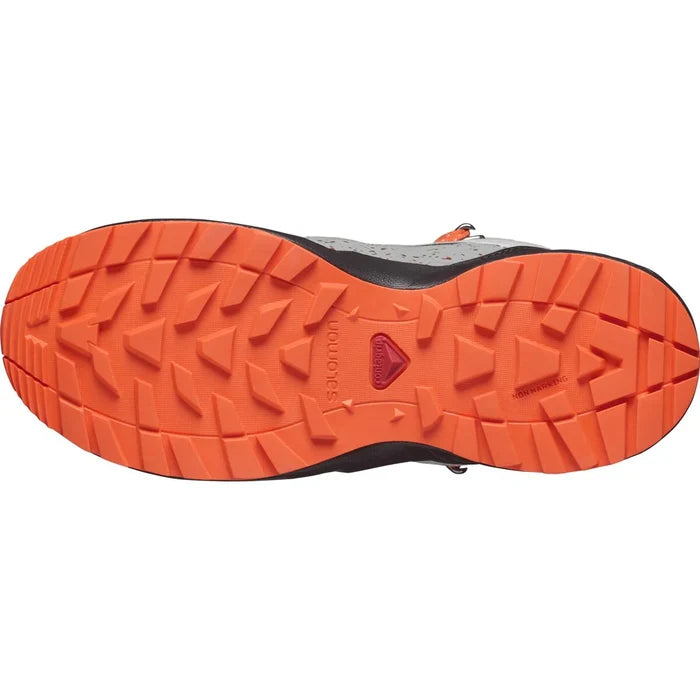 SALOMON OUTWAY MID CSWP J hiking shoes - grey/orange