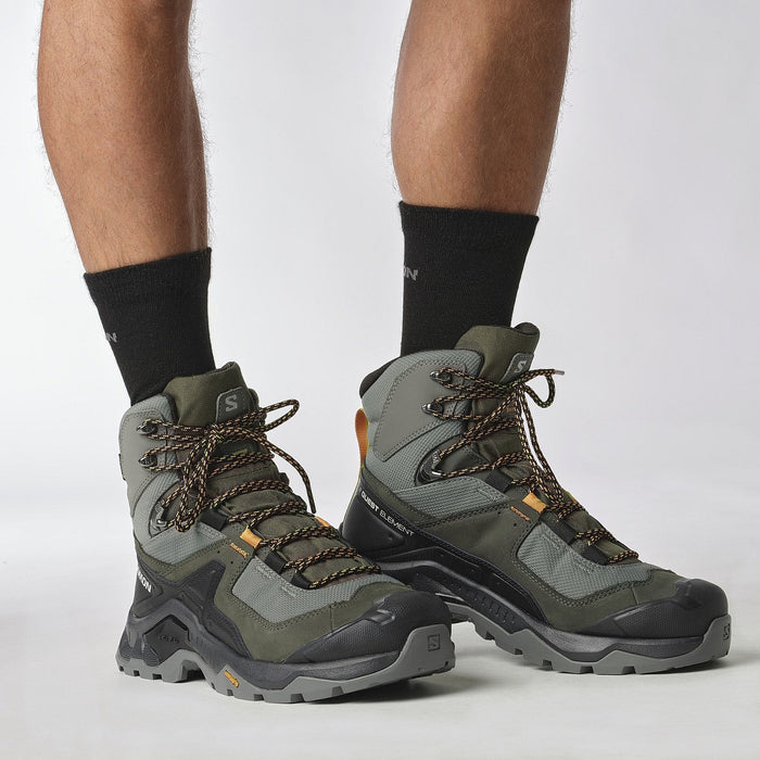 SALOMON QUEST ELEMENT GTX hiking footwear - grey green - SALOMON - Evelostore