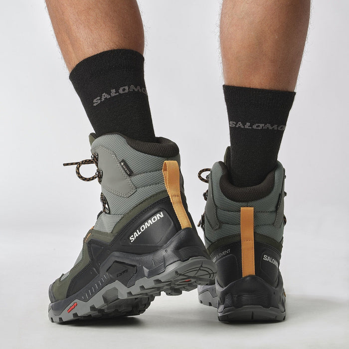SALOMON QUEST ELEMENT GTX hiking footwear - grey green - SALOMON - Evelostore