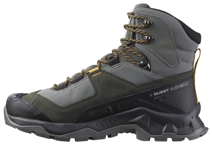SALOMON QUEST ELEMENT GTX hiking footwear - grey green - SALOMON - Evelostore