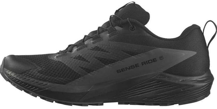SALOMON SENSE RIDE 5 GTX trail running shoes - black/dark grey