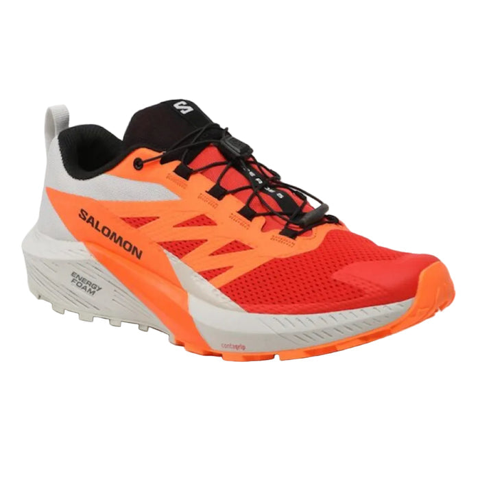 SALOMON SENSE RIDE 5 trail running shoes - grey/orange/red