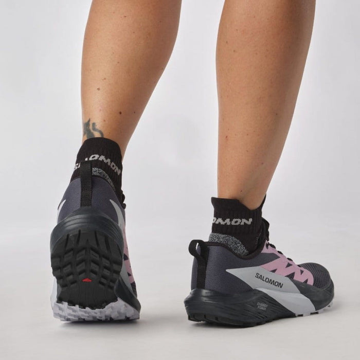 SALOMON SENSE RIDE 5 W trail running shoes - black/grey/pink