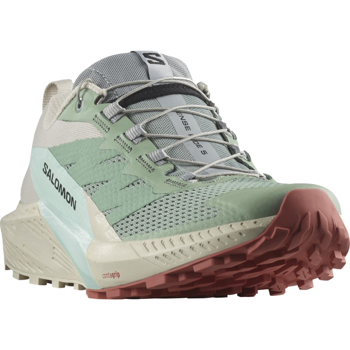 SALOMON SENSE RIDE 5 W trail running shoes - light blue/green/grey