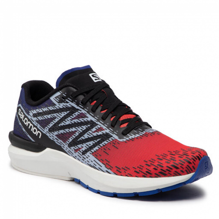 SALOMON SONIC 5 BALANCE trail running shoes - red/blue/black