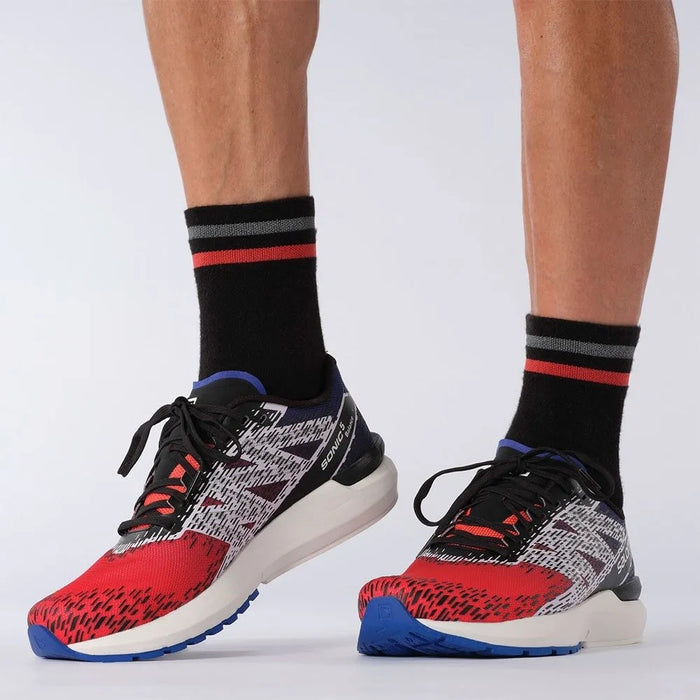 SALOMON SONIC 5 BALANCE trail running shoes - red/blue/black