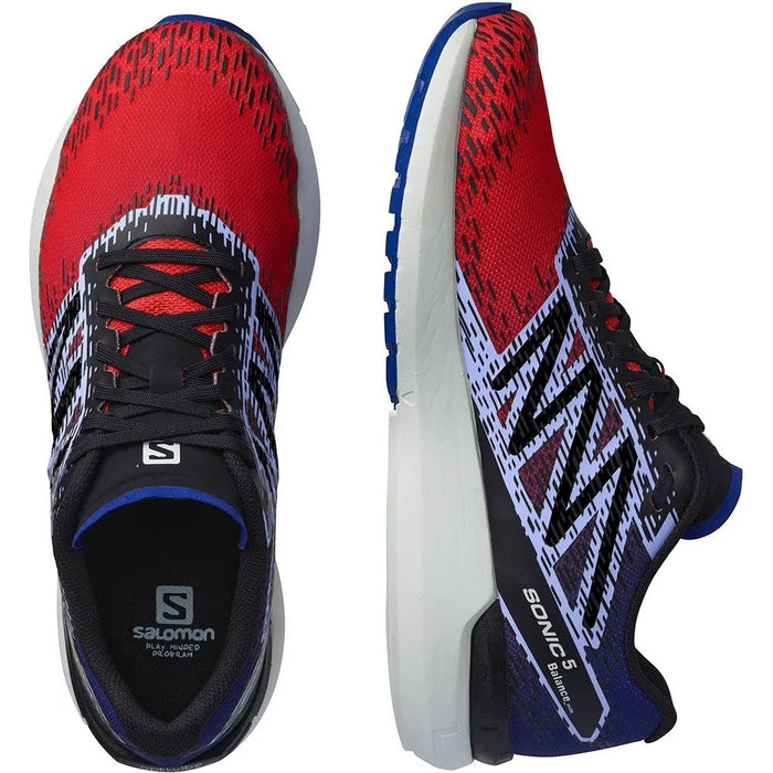 SALOMON SONIC 5 BALANCE trail running shoes - red/blue/black