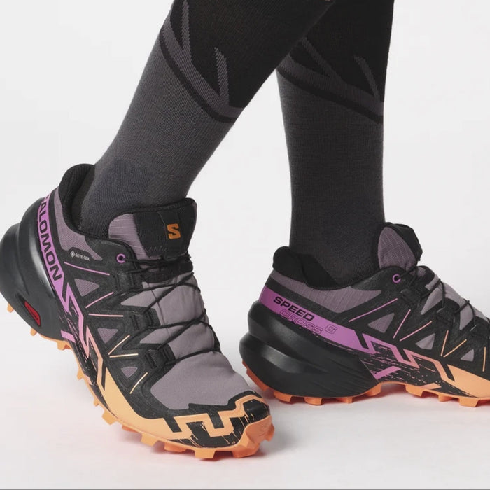 SALOMON SPEEDCROSS 6 GORE - TEX W trail running shoes - orange/violet - SALOMON - Evelostore