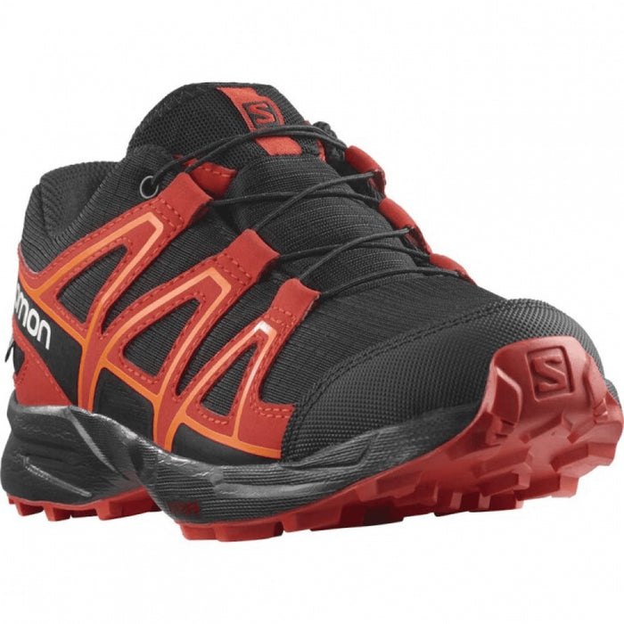 SALOMON SPEEDCROSS CSWP J trail running shoes - black/red/orange - SALOMON - Evelostore