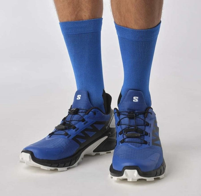 SALOMON SUPERCROSS 4 GTX trail running shoes - blue/black/white
