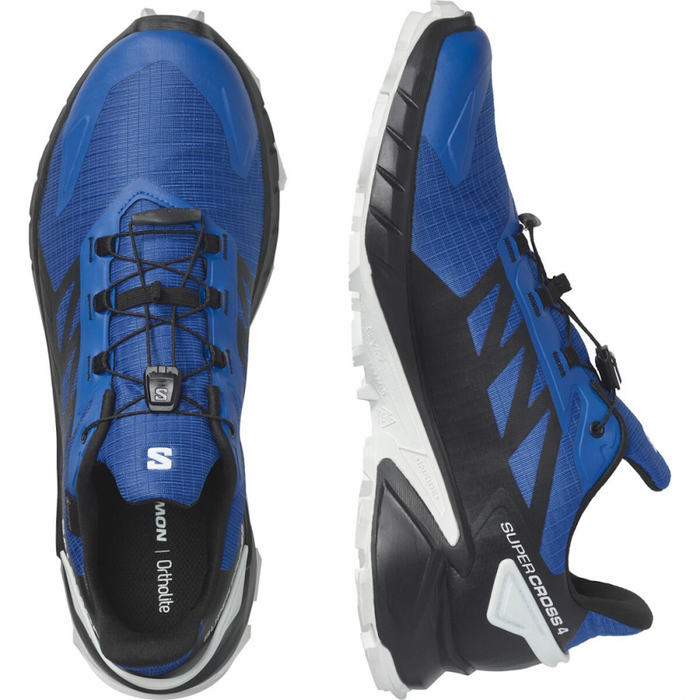 SALOMON SUPERCROSS 4 GTX trail running shoes - blue/black/white