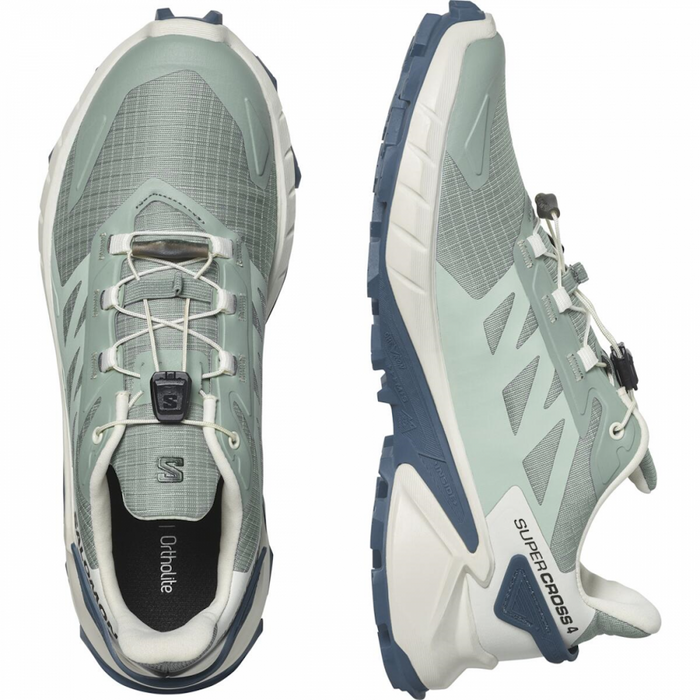 SALOMON SUPERCROSS 4 W trail running shoes - light green/white/blue