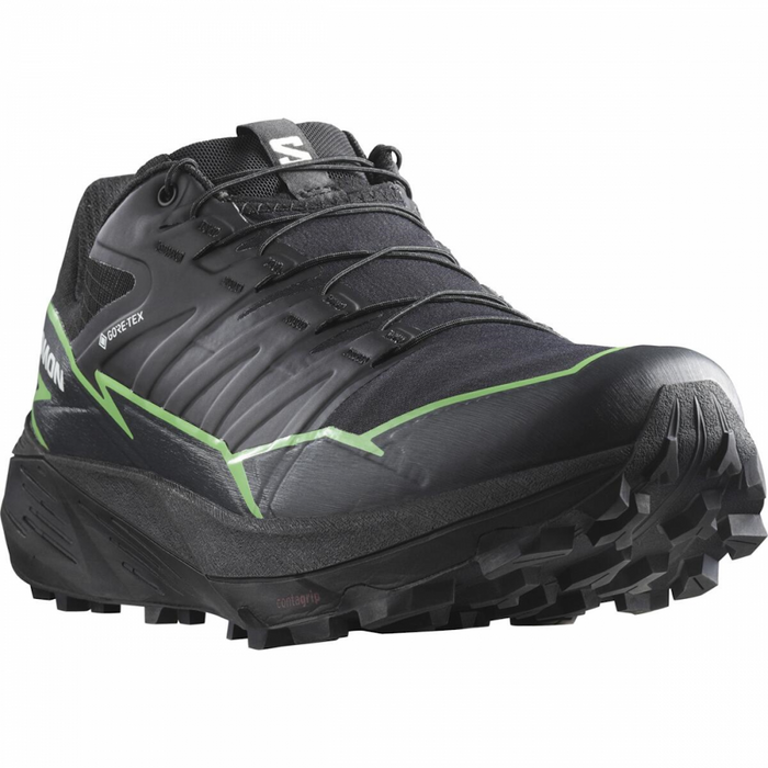 SALOMON THUNDERCROSS GTX trail running shoes - black/green