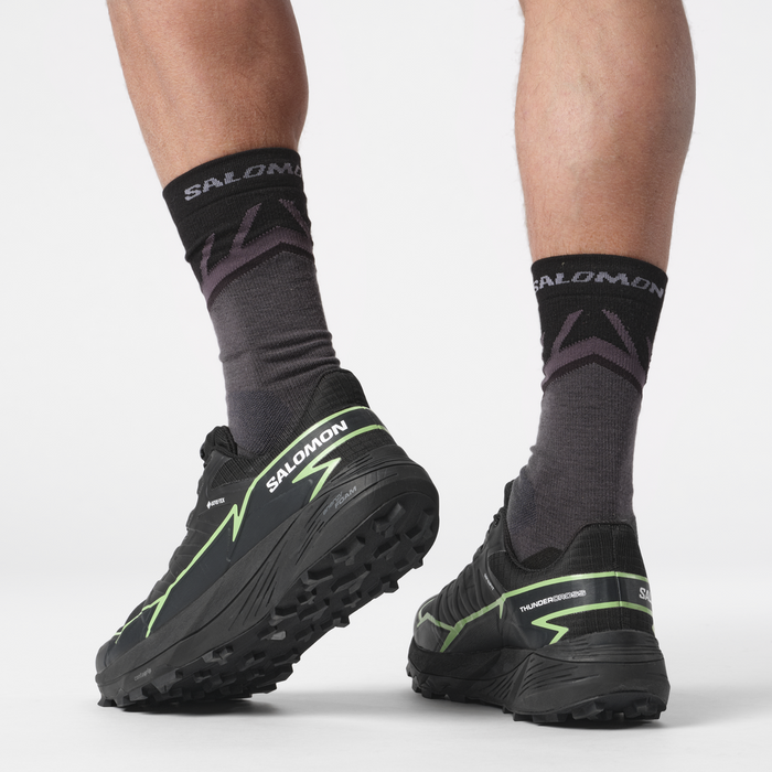 SALOMON THUNDERCROSS GTX trail running shoes - black/green
