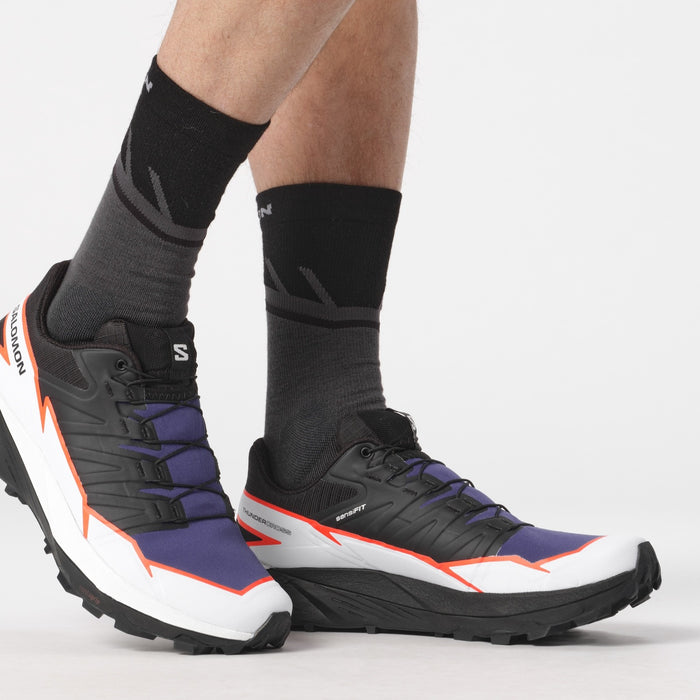 SALOMON THUNDERCROSS trail running shoes - black/blue/white