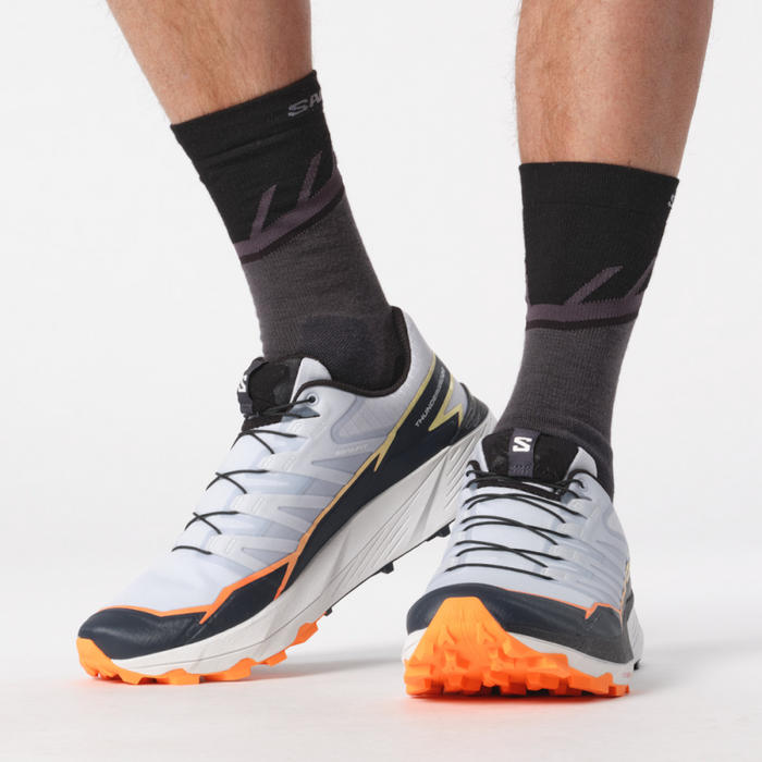 SALOMON THUNDERCROSS trail running shoes - grey/black/orange