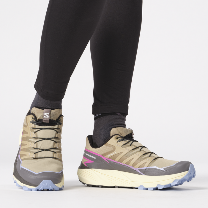 SALOMON THUNDERCROSS W trail running shoes - beige/brown/violet