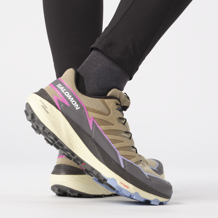 SALOMON THUNDERCROSS W trail running shoes - beige/brown/violet