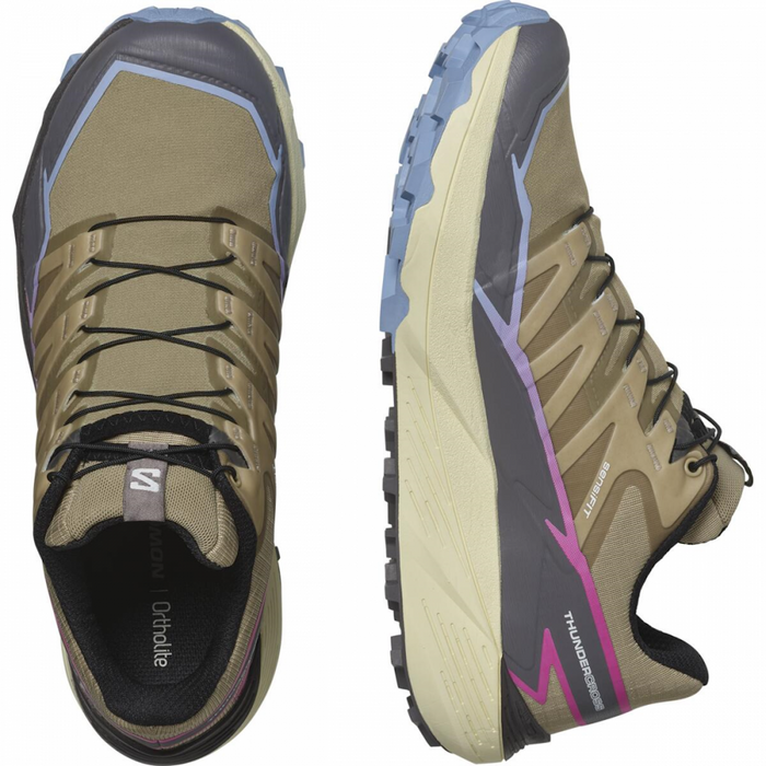 SALOMON THUNDERCROSS W trail running shoes - beige/brown/violet