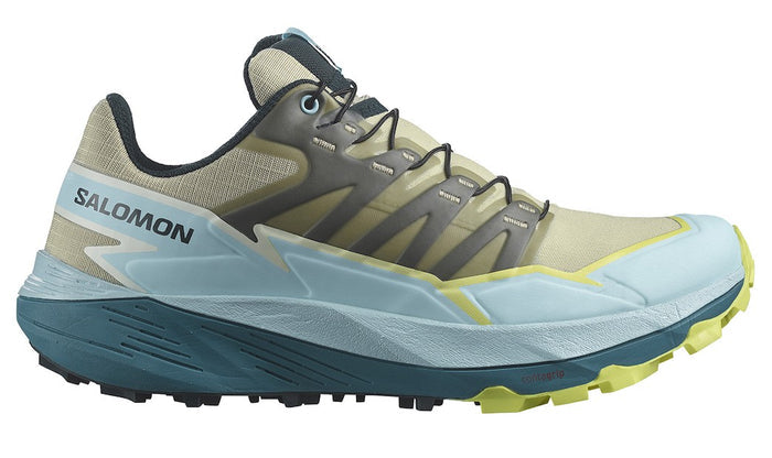 SALOMON THUNDERCROSS W trail running shoes - green/light blue/grey