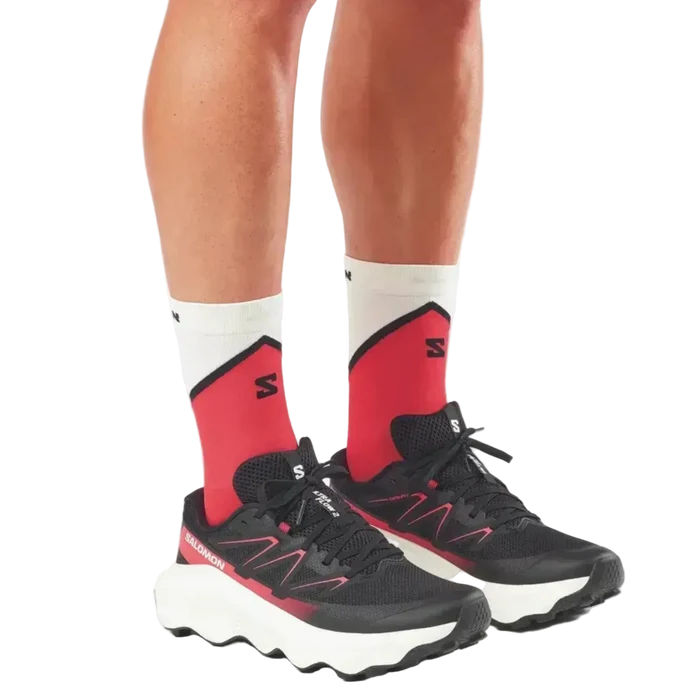 SALOMON ULTRA FLOW 2 trail running shoes - black/white/red