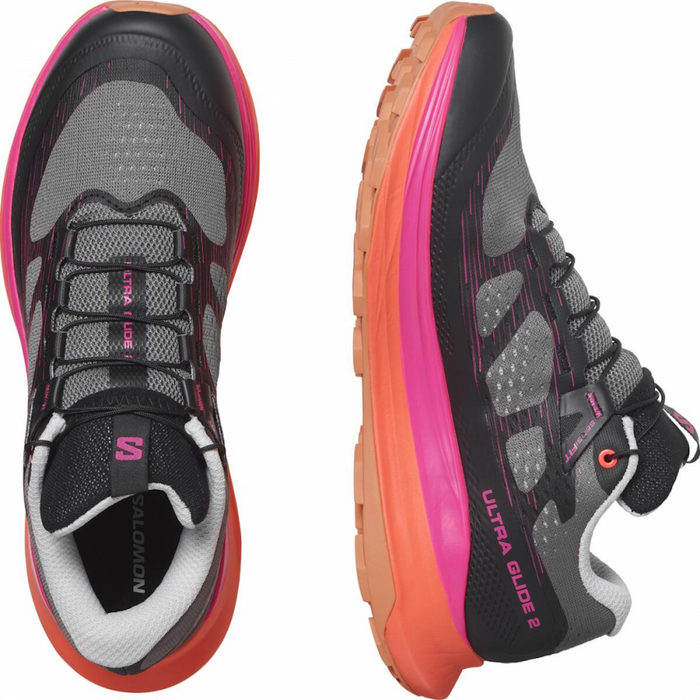 SALOMON ULTRA GLIDE 2 W trail running shoes - black/pink/orange