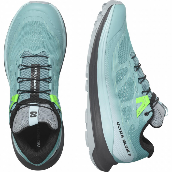 SALOMON ULTRA GLIDE 2 W trail running shoes - light blue/black/green