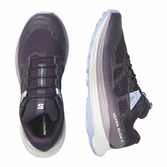 SALOMON ULTRA GLIDE 2 W trail running shoes - violet/light blue/white