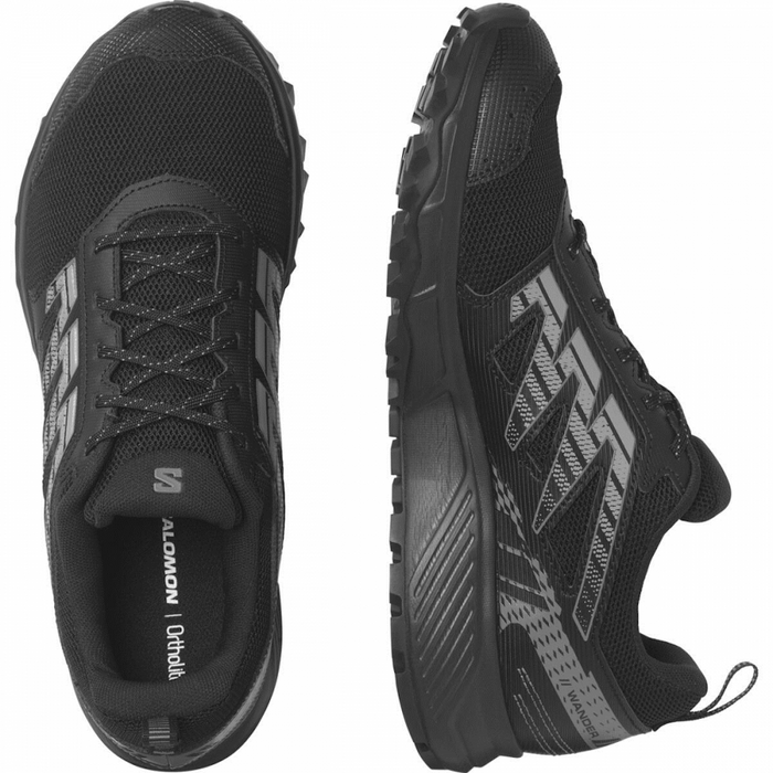 SALOMON WANDER trail running shoes - black/grey