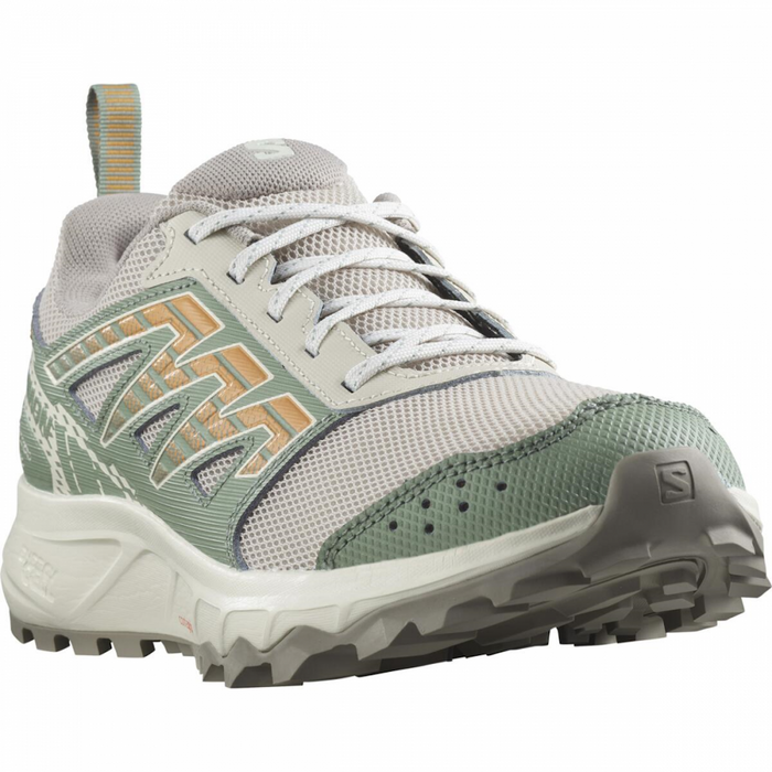 SALOMON WANDER W trail running shoes - green/grey/orange