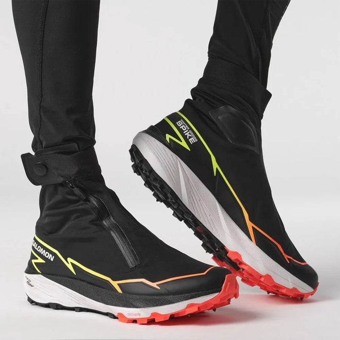 SALOMON WINTER CROSS SPIKE trail running shoes - black/green/orange - SALOMON - Evelostore