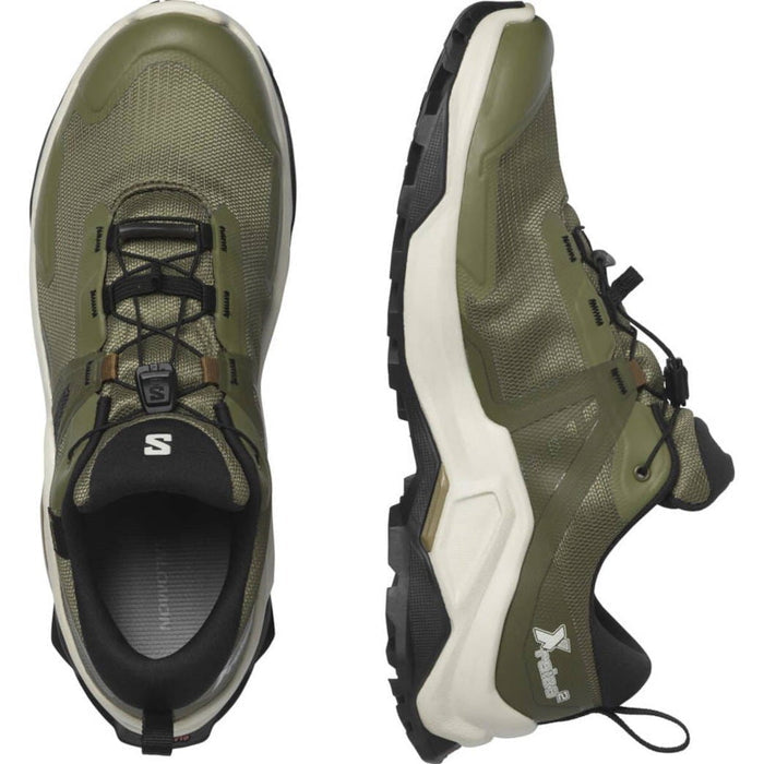 SALOMON X RAISE 2 GTX trail running shoes - dark green/white