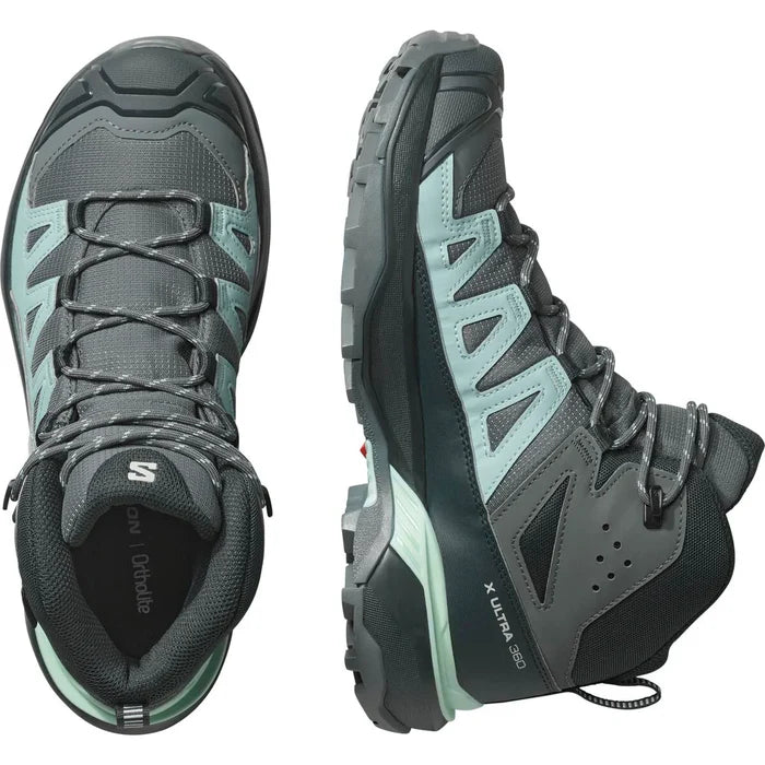 SALOMON X ULTRA 360 MID GTX W hiking boots - grey/light blue